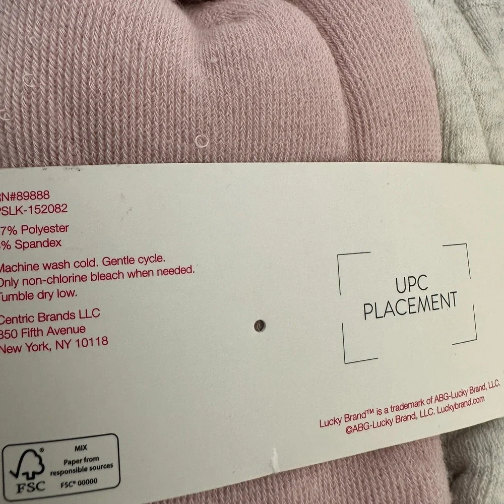 Lucky Brand Women Cushion Collection Quarter Socks 8 Pack Pink Beige Size 4-10